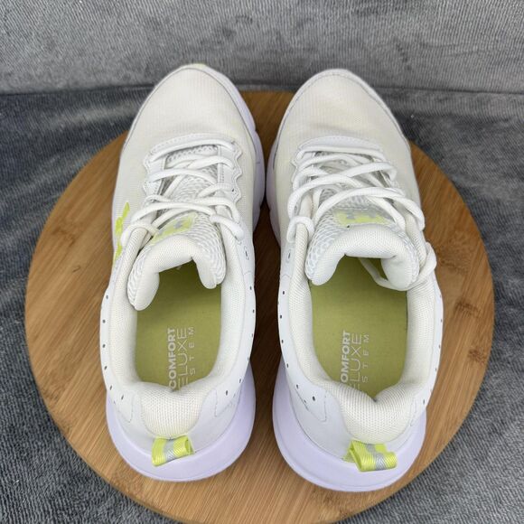 Under Armour Charged Running Shoes Womens Size 10.5 White Yellow Art 3026179-110 - Picture 5 of 9